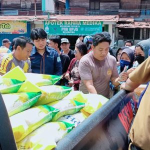 Polsek Lawang Kidul Gelar Gerakan Pangan Murah, 5 Ton Beras Bulog Ludes Terjual