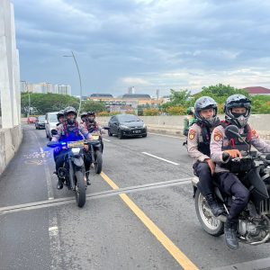 Jaga Keamanan Siang Hari, Polres Metro Bekasi Kota Gelar Patroli Skala Sedang