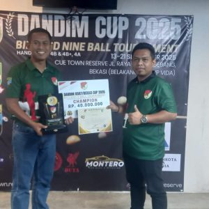 Komsos Kreatif, Kodim 0507/Bekasi dan FKPPI Gelar Pertandingan Bilyard Pererat Silaturahmi dan Sportivitas