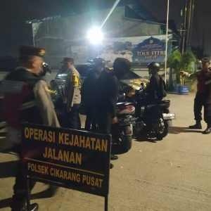 Polsek Cikarang Pusat Gelar Operasi Kejahatan Jalanan Antisipasi 3C