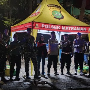 Kolaborasi Kodim 0505/JT Gelar Patroli/Siskamling Bersama Komponen Pendukung di wilayah Matraman.