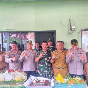 Kapolsek Bekasi Barat Kunjungi Koramil 01 Kranji, Ucapkan Selamat HUT TNI ke-80
