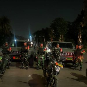 Antisipasi Kamtibmas, Kodim 0505/JT Gelar Patroli Keliling di Wilayah Cipayung.