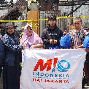 Belum Satu Bulan Terpilih, Gito Ricardo Ketua MIO Indonesia DKI Jakarta Sambangi Korban Kebakaran di Papanggo Jakarta Utara