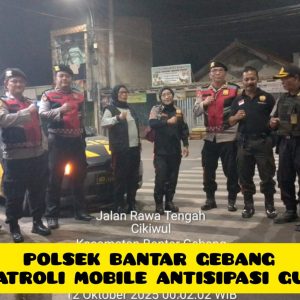 Patroli Mobile Antisipasi Kejahatan Jalanan Polsek Bantargebang