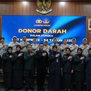 Kabid Kesjas Korbrimob Polri Pimpin Kegiatan Donor Darah Peringati HUT Ke-54 KORPRI Polri Tahun 2025
