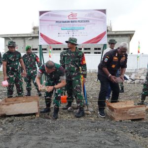 Dandim 1710/Mimika Dampingi Kasdam XVII/Cenderawasih Hadiri Groundbreaking Pembangunan Koperasi Desa dan Kampung Merah Putih
