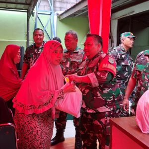 Peringati HUT TNI ke-80, Koramil 03/Teluk Pucung Bersama PT Tri Abadi Group Berbagi Kasih untuk Anak Yatim dan Warga Dhuafa