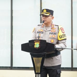 Kapolres Metro Jakarta Utara Pimpin Apel Pelantikan Kasat Tahti, Dihadiri 398 Personel