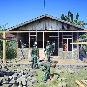 Satgas TMMD Ke-126 Kodim 1505/Tidore Hadirkan Kebahagiaan Lewat Pembangunan RTLH