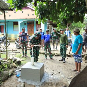 Pastikan Tepat Waktu dan Berkualitas, Dansatgas TMMD Ke-126 Kodim 1505/Tidore Cek Langsung Progres Pembangunan Fisik dan Sasaran Tambahan