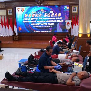 Peduli Terhadap Sesama, Bid Kesjas Korbrimob Polri Menyelenggarakan Donor Darah