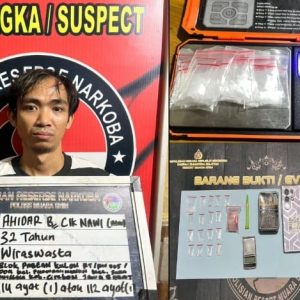Satresnarkoba Polres Muara Enim Berhasil Bekuk Pengedar Narkoba dengan Barang Bukti 17 Paket Narkotika Jenis Sabu Siap Edar