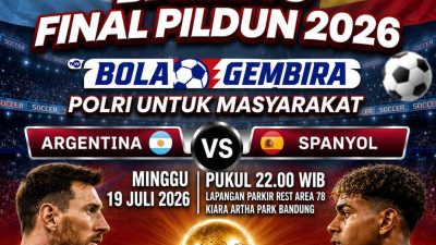 Nobar Final Piala Dunia 2026 di Bandung, Polda Jabar Siapkan Motor hingga TV Gratis untuk Warga