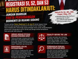 VONIS PERKARA NOMOR 51, 52, DAN 53 HARUS DITINDAKLANJUTI: JANGAN BIARKAN FAKTA PERSIDANGAN BERHENTI DI RUANG SIDANG