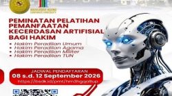 Pembukaan Pendaftaran Pelatihan Pemanfaatan Kecerdasan Artifisial Bagi Hakim