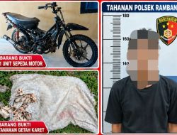 Tim Macan Putih Rambang Bekuk Residivis Curat, Kasus Hilangnya 40 Kg Getah Karet Terungkap