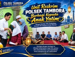 Unit Reskrim Polsek Tambora lakukan Giat Berbagi Kepada Anak Yatim,