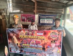 Cegah Karhutla, Personel Polres Muara Enim Imbau Warga Banu Ayu Tak Bakar Lahan