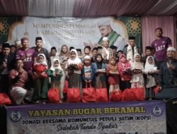 Maulid Nabi DKM Nurul Huda Jadi Momentum Berbagi, Yayasan Bugar Beramal dan KOPY Santuni Yatim serta Jompo Dhuafa