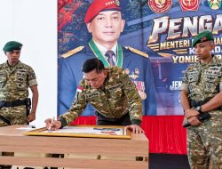 Wapang TNI Bersama Menhan RI Tinjau Kesiapan Yonif TP di Kalimantan Utara