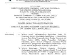 Seleksi Hakim Ad-Hoc PHI Dibuka, Berikut Syarat dan Ketentuannya