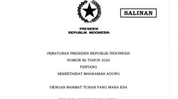 Perpres Baru Nomor 86 Tahun 2026 Atur Ulang Organisasi Sekretariat Mahkamah Agung