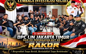 DPC LIN JAKARTA TIMUR DAN EO DATANGI MARKAS LIN DALAM RANGKA RAKOR PERSIAPAN HUT KE 9