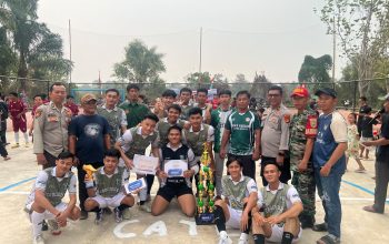 Polsek Gunung Megang Amankan Open Turnamen Futsal Kades Cup 2026 di Tanjung Muning, Berlangsung Kondusif